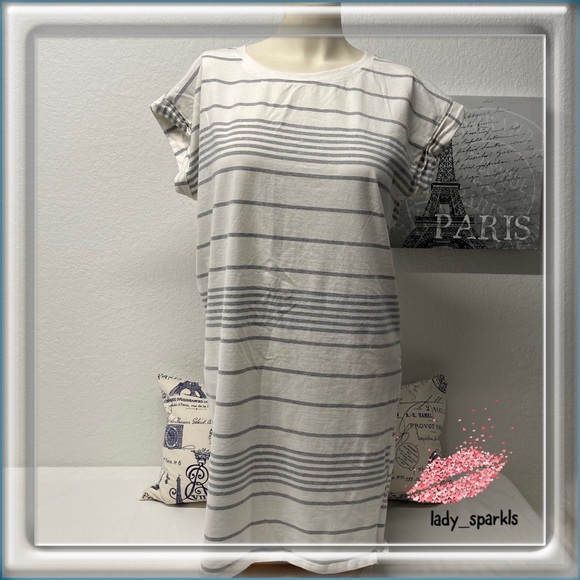 Ellison Tops - Ellison | white striped tunic top size S